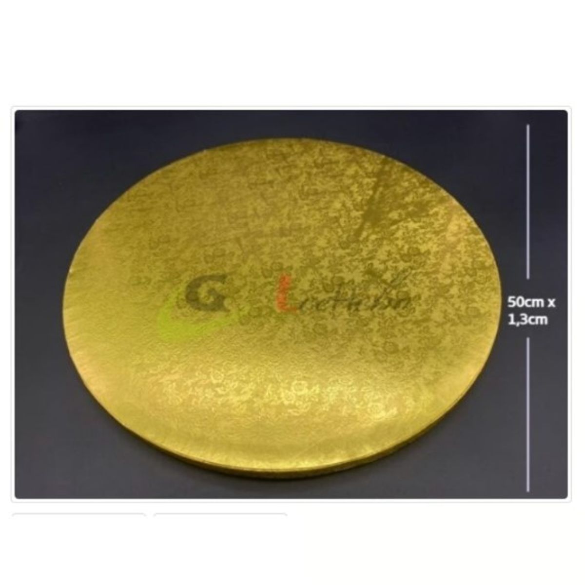 GENERICO - Base De Plumavit PTorta 50cm20in Redonda Dorada