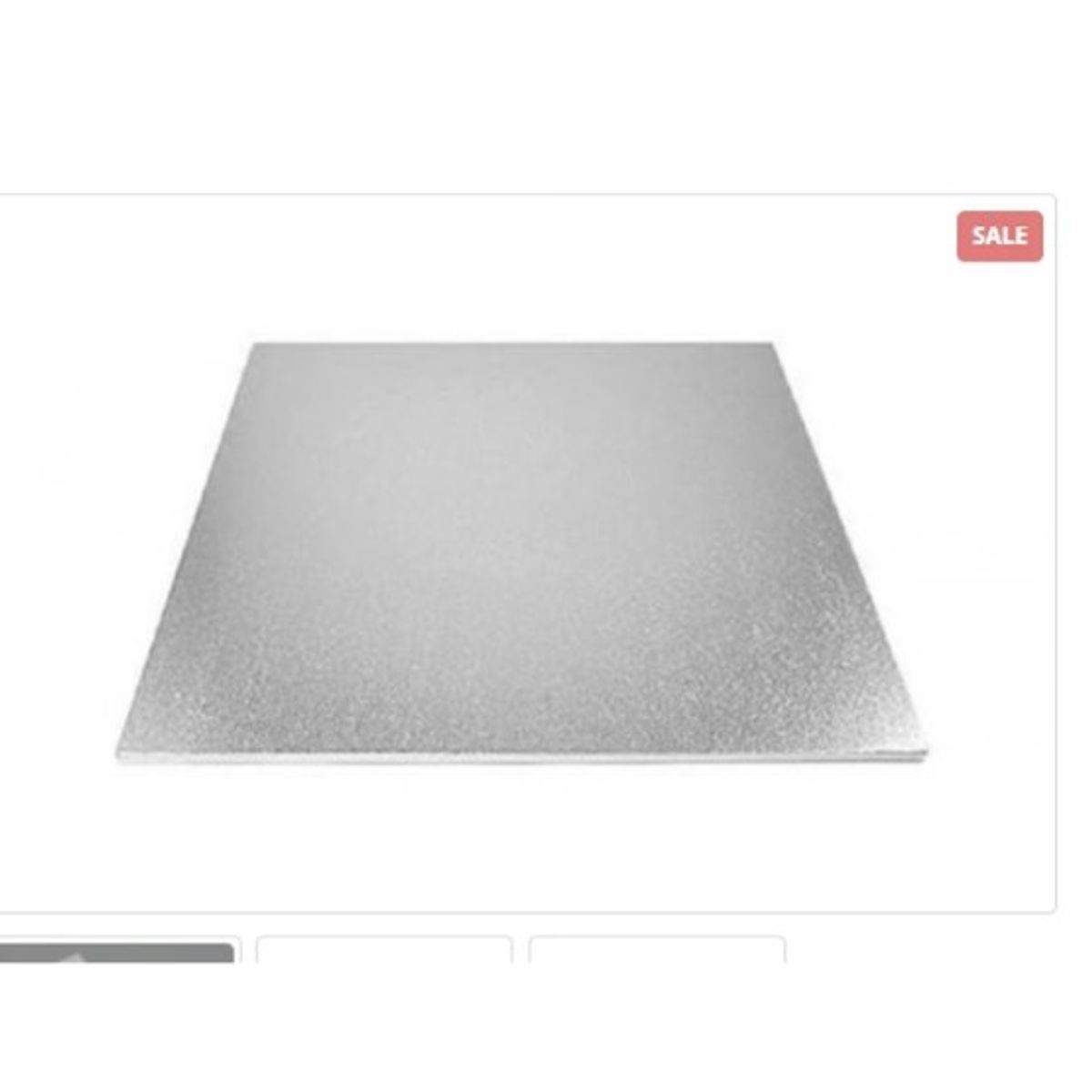 GENERICO - Base De Madera R 20x25cm Cuadrada Plateada Reposteria