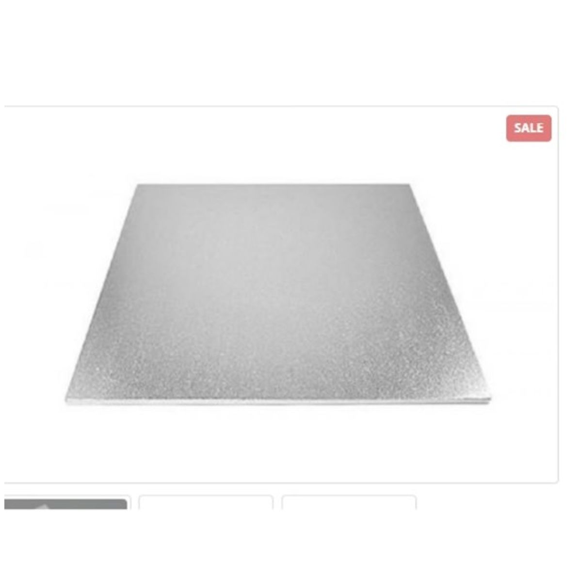 GENERICO - Base De Madera R 20x25cm Cuadrada Plateada Reposteria