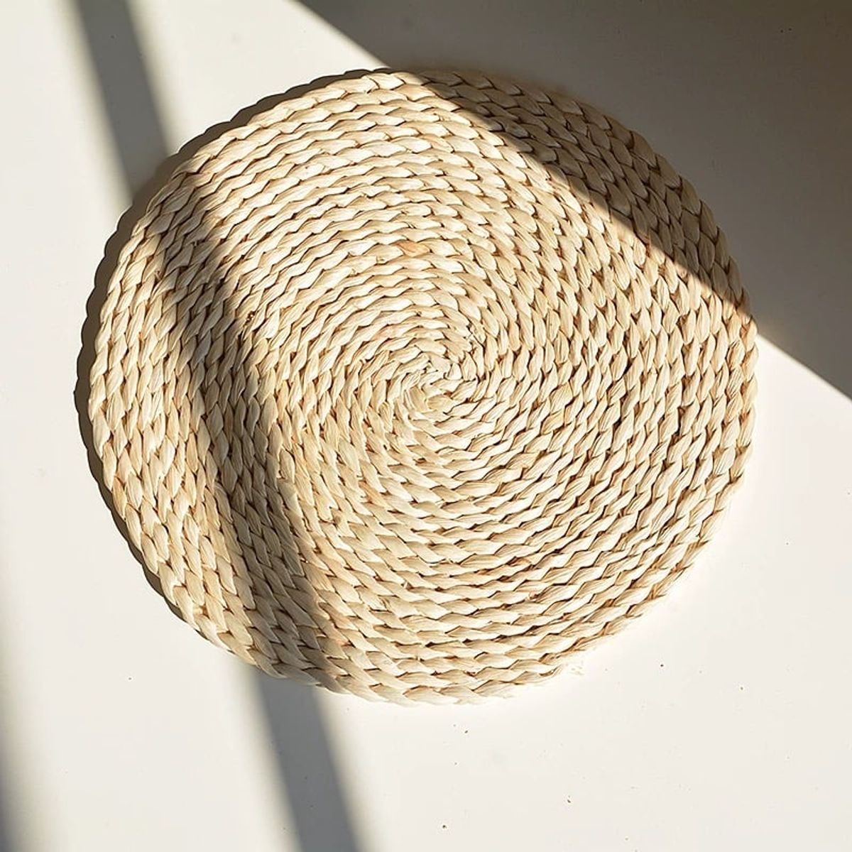 GENERICO - Set 4 Individuales Mantel Fibra Natural Yute 34 Cm