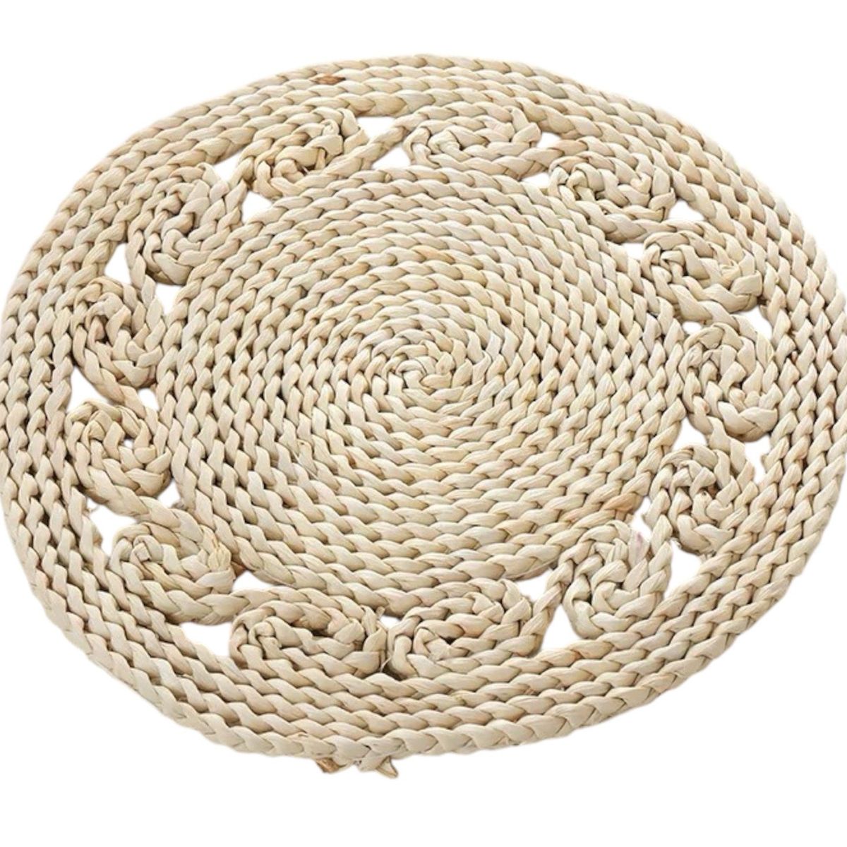 GENERICO - Set 6 Individuales Mantel Fibra Natural Yute 30 Cm A6