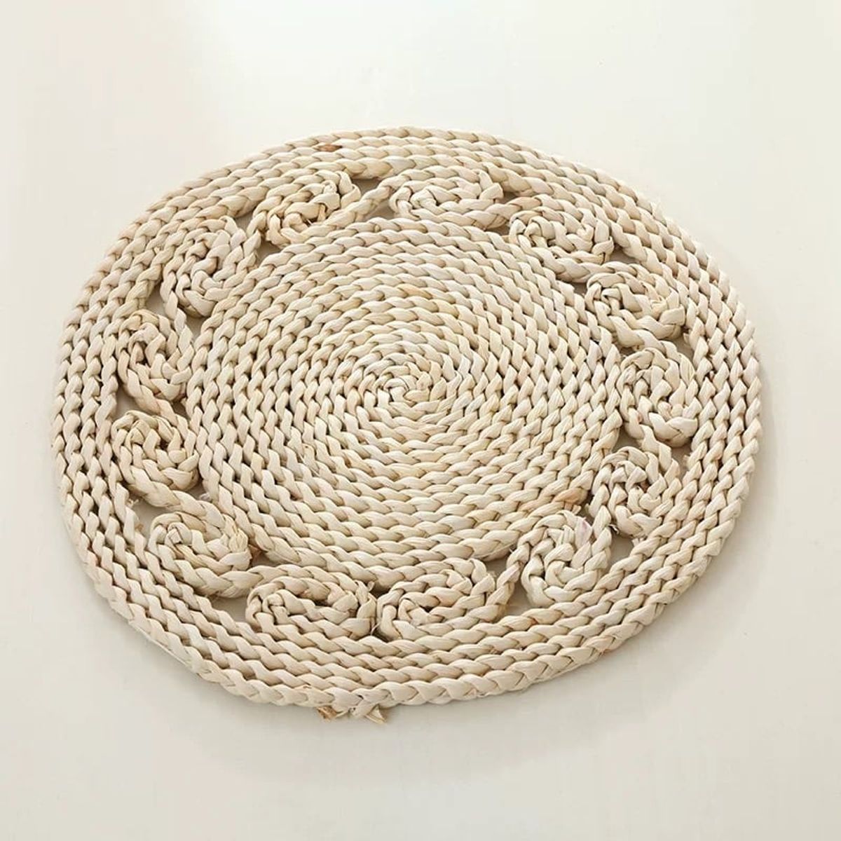 GENERICO - Set 6 Individuales Mantel Fibra Natural Yute 30 Cm A6