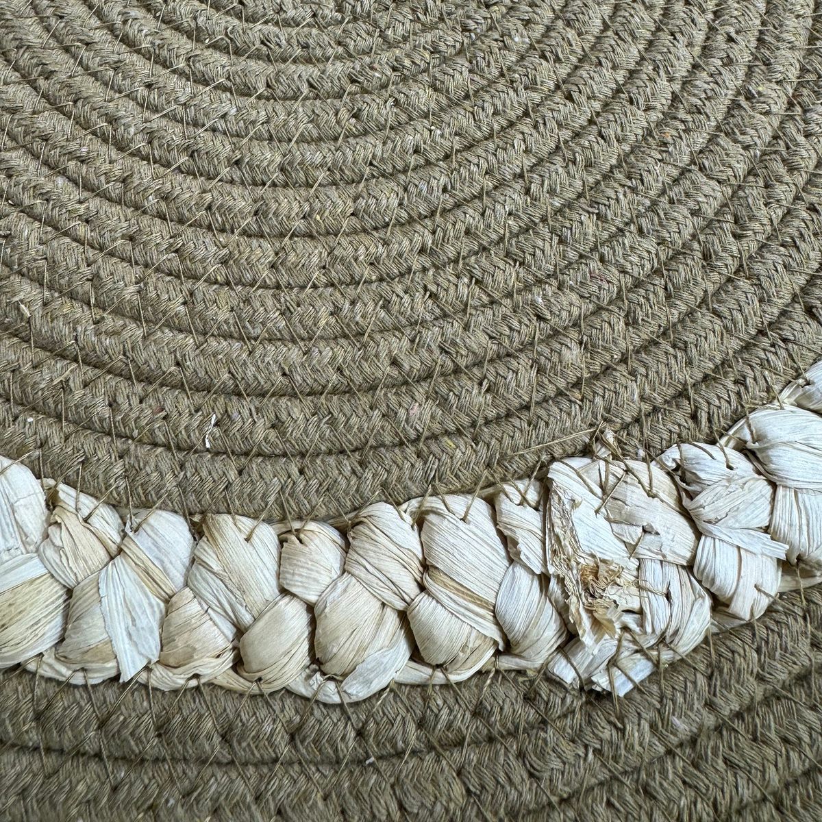 GENERICO - Set 6 Individuales Mantel Fibra Natural Yute 38 Cm