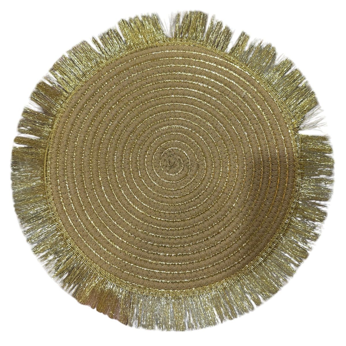 GENERICO - Set 2 Individuales Mantel Fibra Natural Yute 30 Cm A7