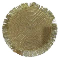 GENERICO - Set 4 Individuales Mantel Fibra Natural Yute 30 Cm A8