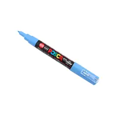 MITSUBISHI - Lapiz Posca Pc-1m Azul Cielo Punta Fina 07mm Japones