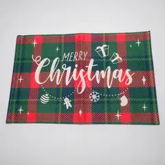 GENERICO - Set de 6 INDIVIDUALES DE TELA con motivos navideños