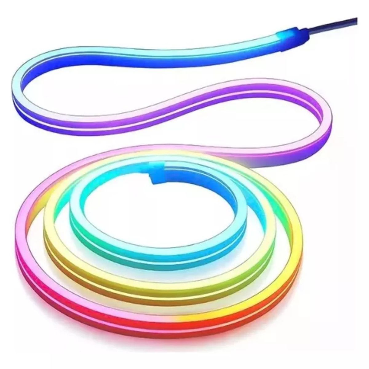 GENERICO - Cinta Led Rgb Flex De Neon 12v Con Luces Multicolor De 5m