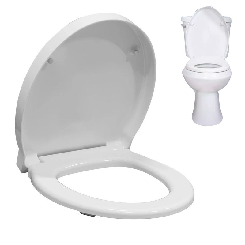KUANGYE - Tapa Asiento Redondo Cierre Suave Desmontable De Wc