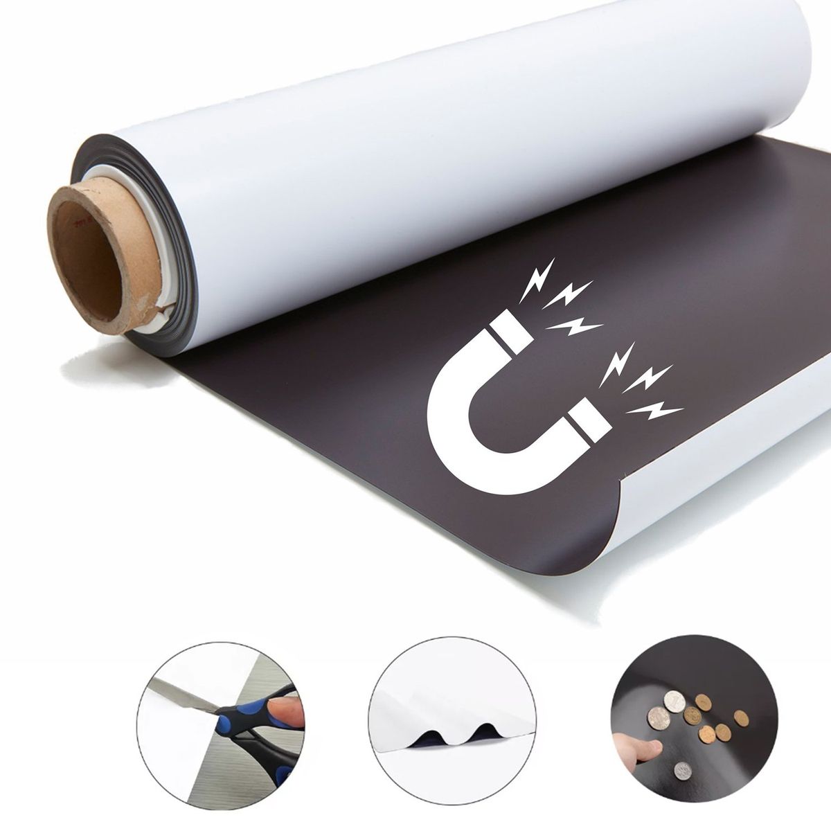 KUANGYE - Papel Imantado Lamina 60x100 Cm Grosor 1mm Con Adhesivo