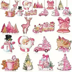 TIOZONEY - 36 adornos de Navidad vintage de madera
