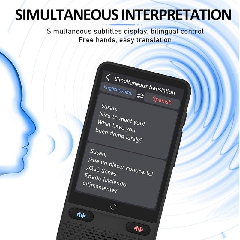 SUNNYLIFE - Traductor de voz instantáneo portátil T21