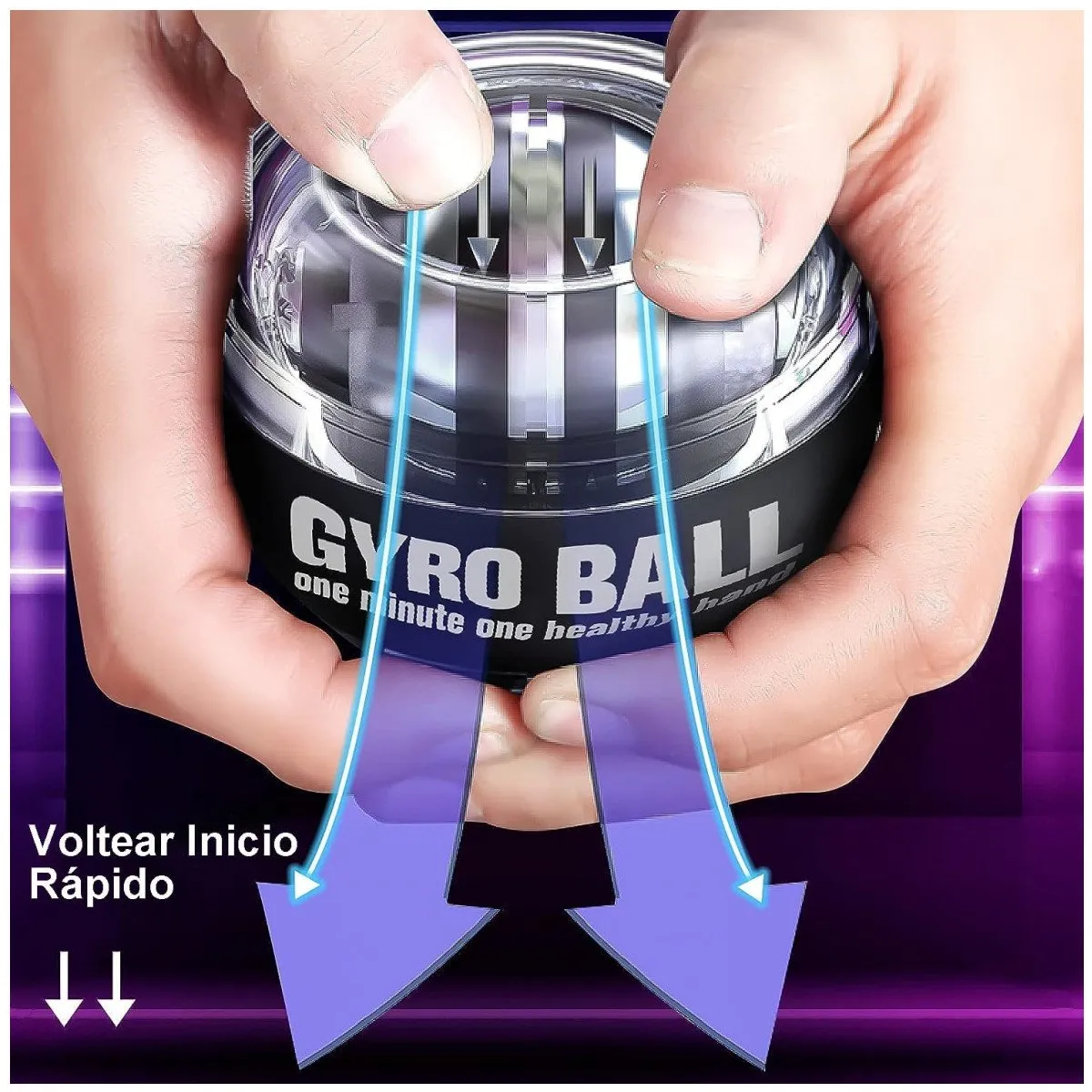 KUANGYE - Ejercitador Power Ball Gyro Ball Giroscopio Ejercicio Manos