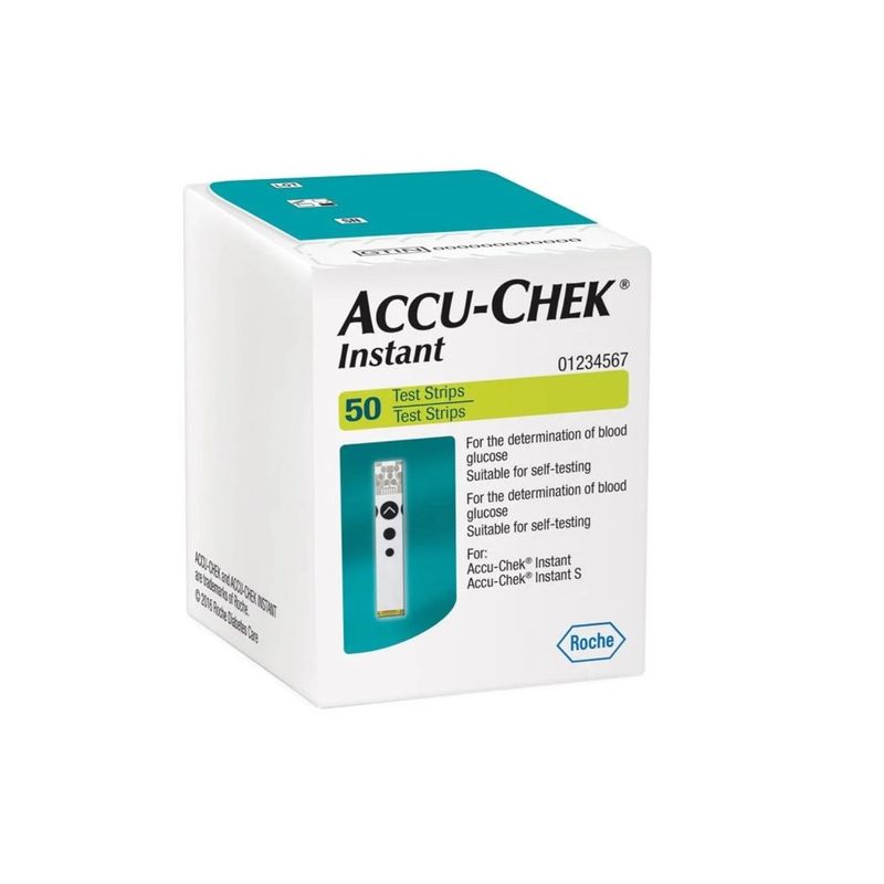 GENERICO - Cintas Para Glicemia, Accu - Chek 25 Tiras Reactiva Caja