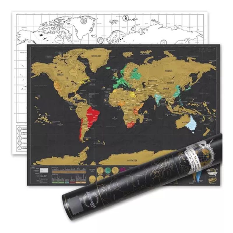 GENERICO - Mapa para rascar viajes por el mundo países y estados