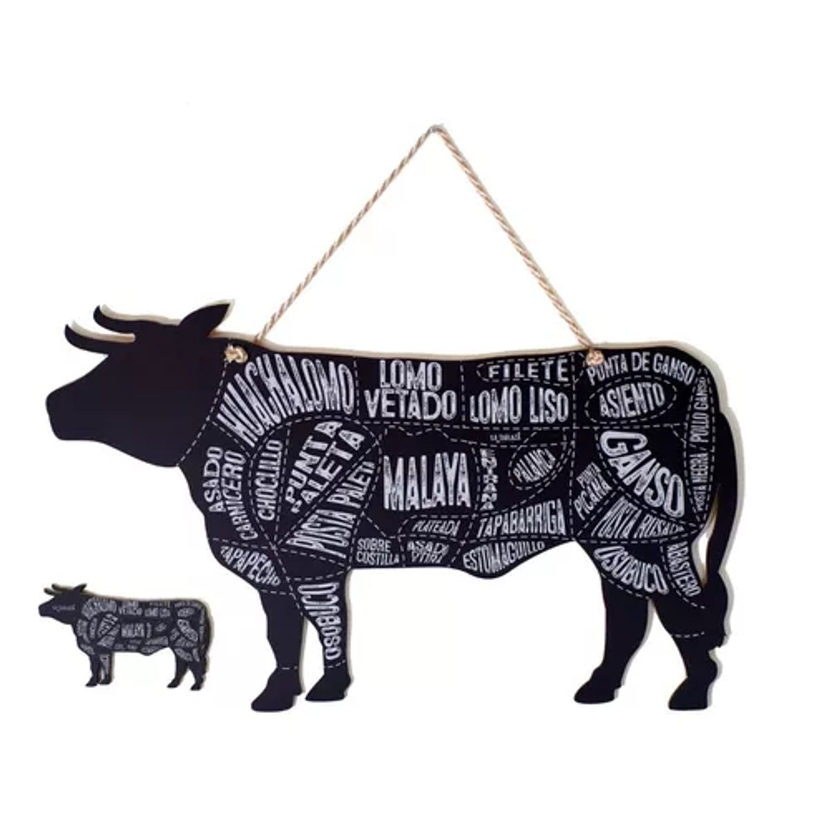 GENERICO - Figura de quincho cortes de vacuno color negro