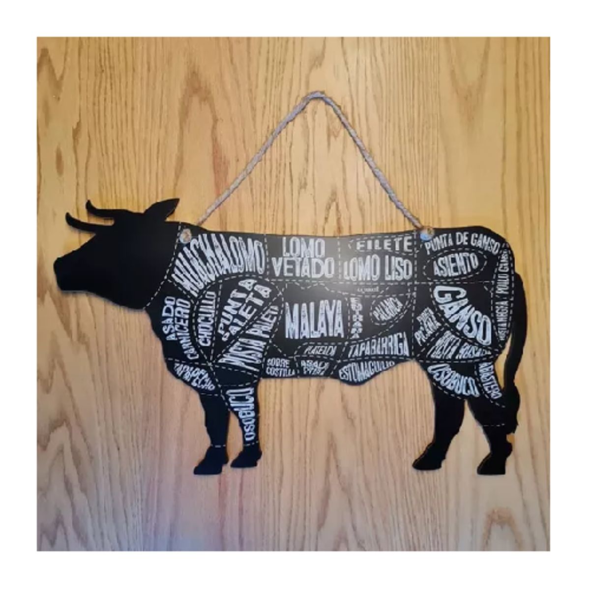 GENERICO - Figura de quincho cortes de vacuno color negro