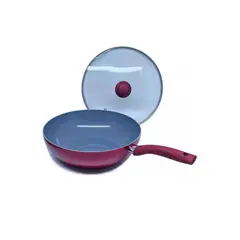 MONTECARLO - Wok Antiadherente C/tapa 30 Cm Marca Doral Rojo