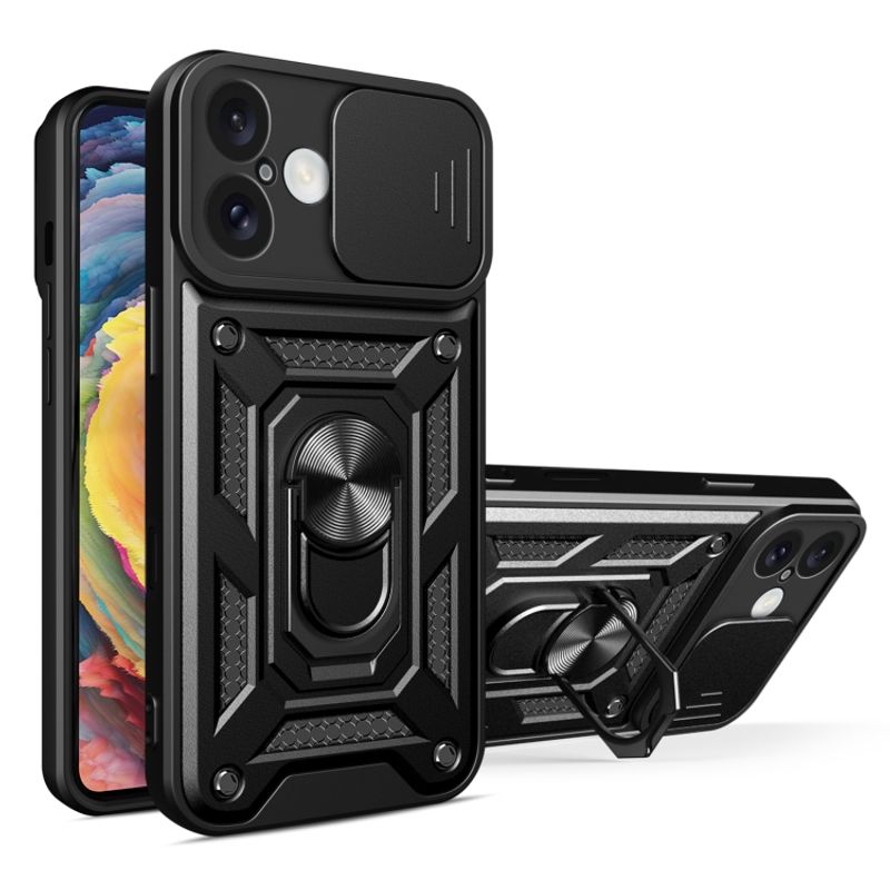 GENERICO - Carcasa Reforzada Con Cubre Cámara Para iPhone 16
