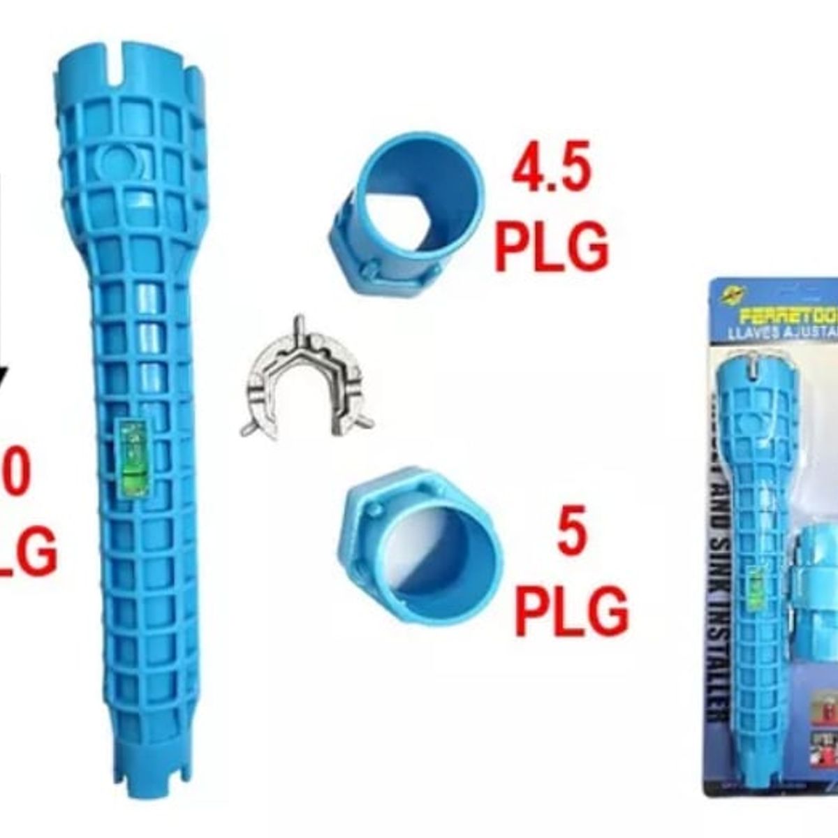 GENERICO - Llave Tubo Multifuncion 8 En 1 Gasfiteria Gasfiter Hexagonal