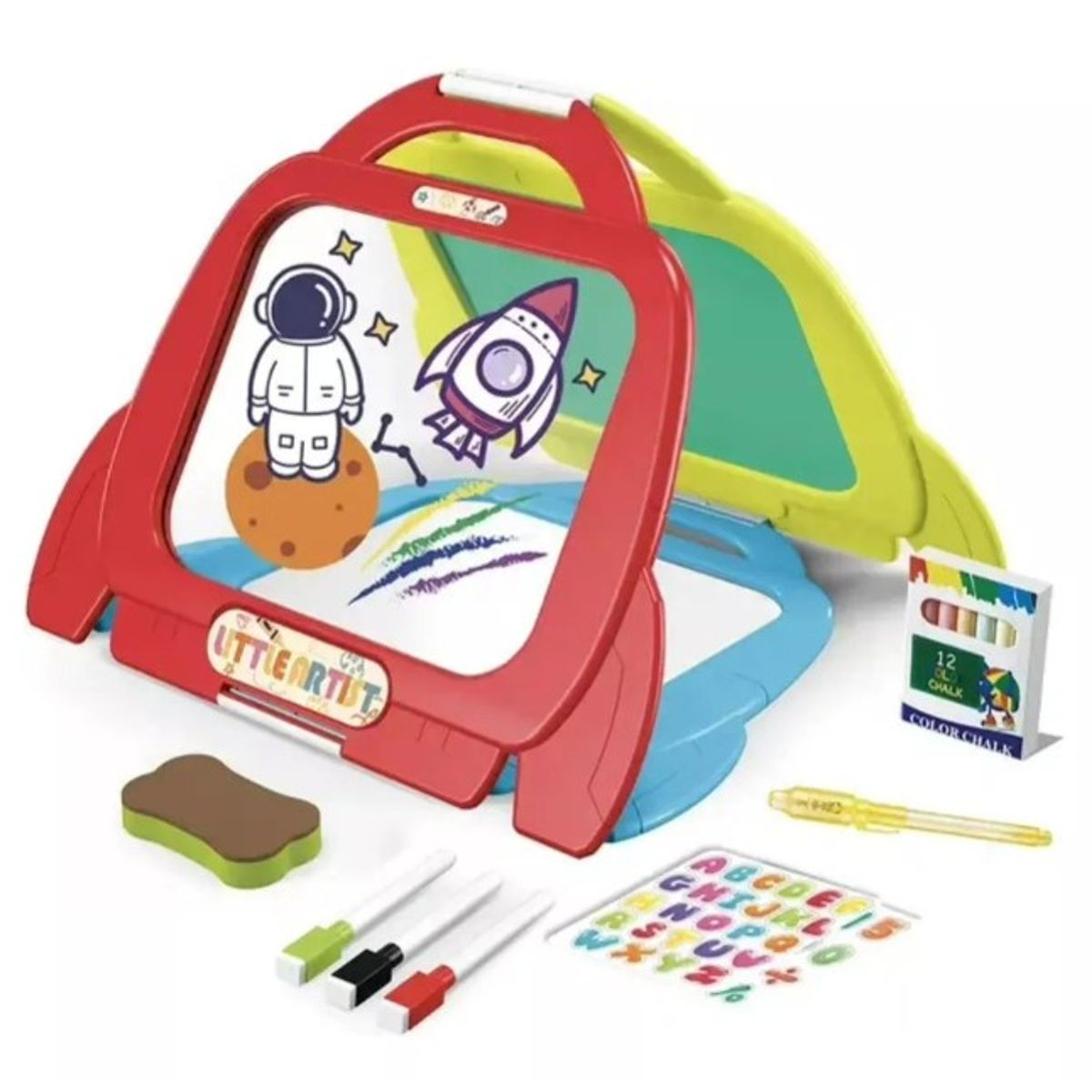 GENERICO - Pizarra Tabla De Dibujo 4 En 1 Infantil