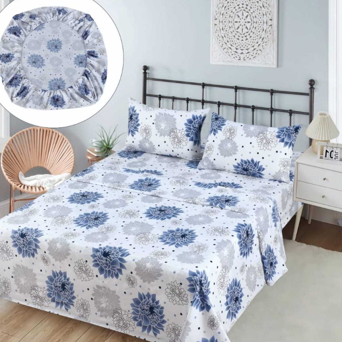 GENERICO - SABANAS DE ALGODÓN SUPER KING G59