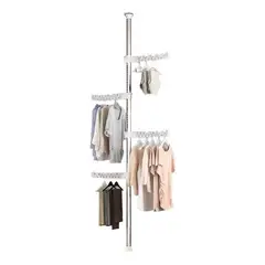 GENERICO - Tendedero Vertical Extensible con 4 Ganchos Rotativos