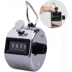 GENERICO - Contador Manual Metálico de Mano 4 Dígitos para Golf