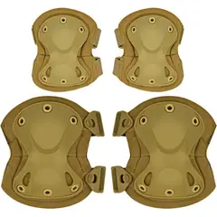 GENERICO - Conjunto Táctico de Rodilleras y Coderas para Paintball