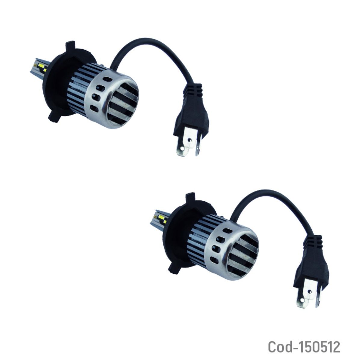 OEM - AMPOLLETA H-4  MODF10 LUZ BLANCA 12-24 VOLT SET X 2 PCS
