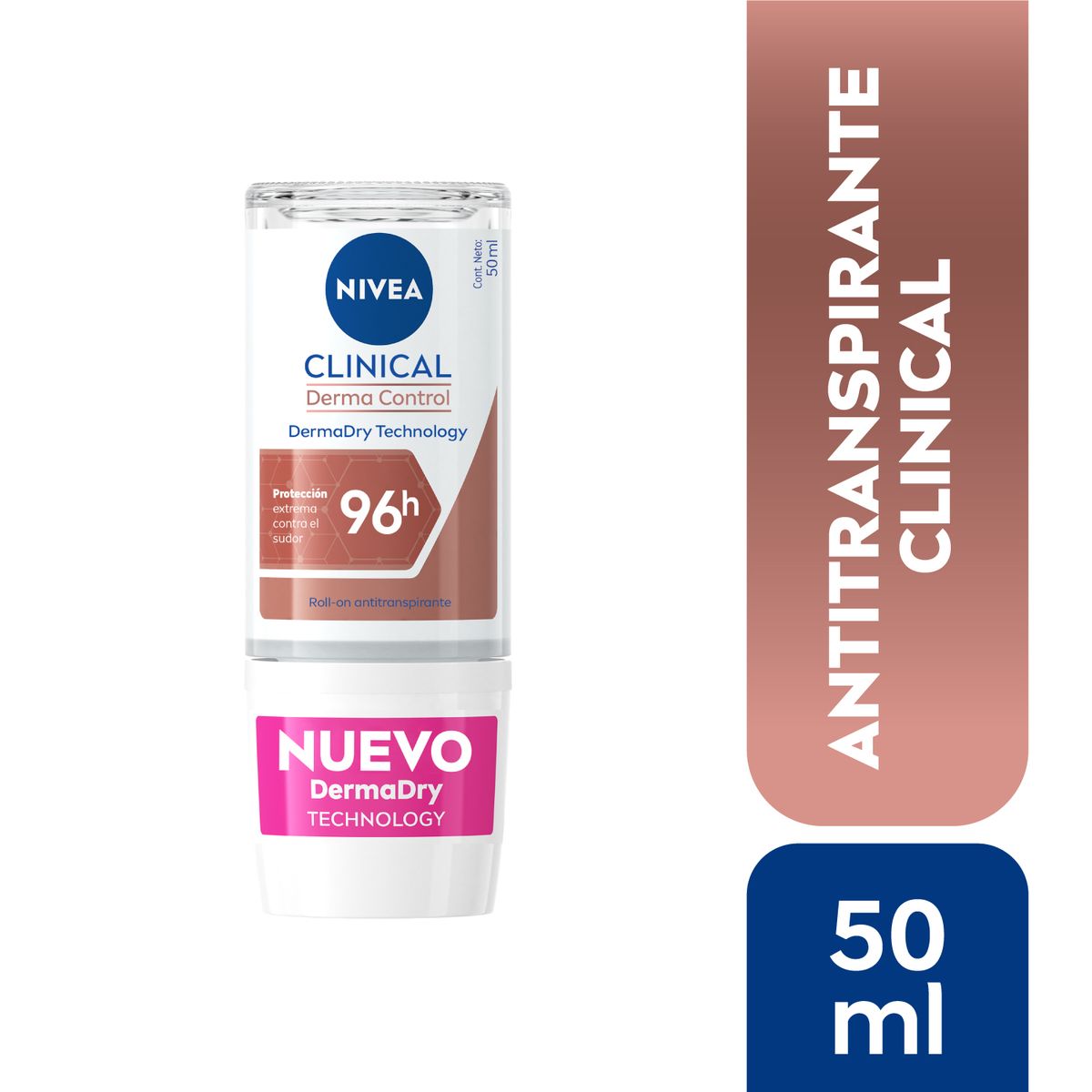 NIVEA - NIVEA Clinical Antitranspirante Roll on femenino 50ml