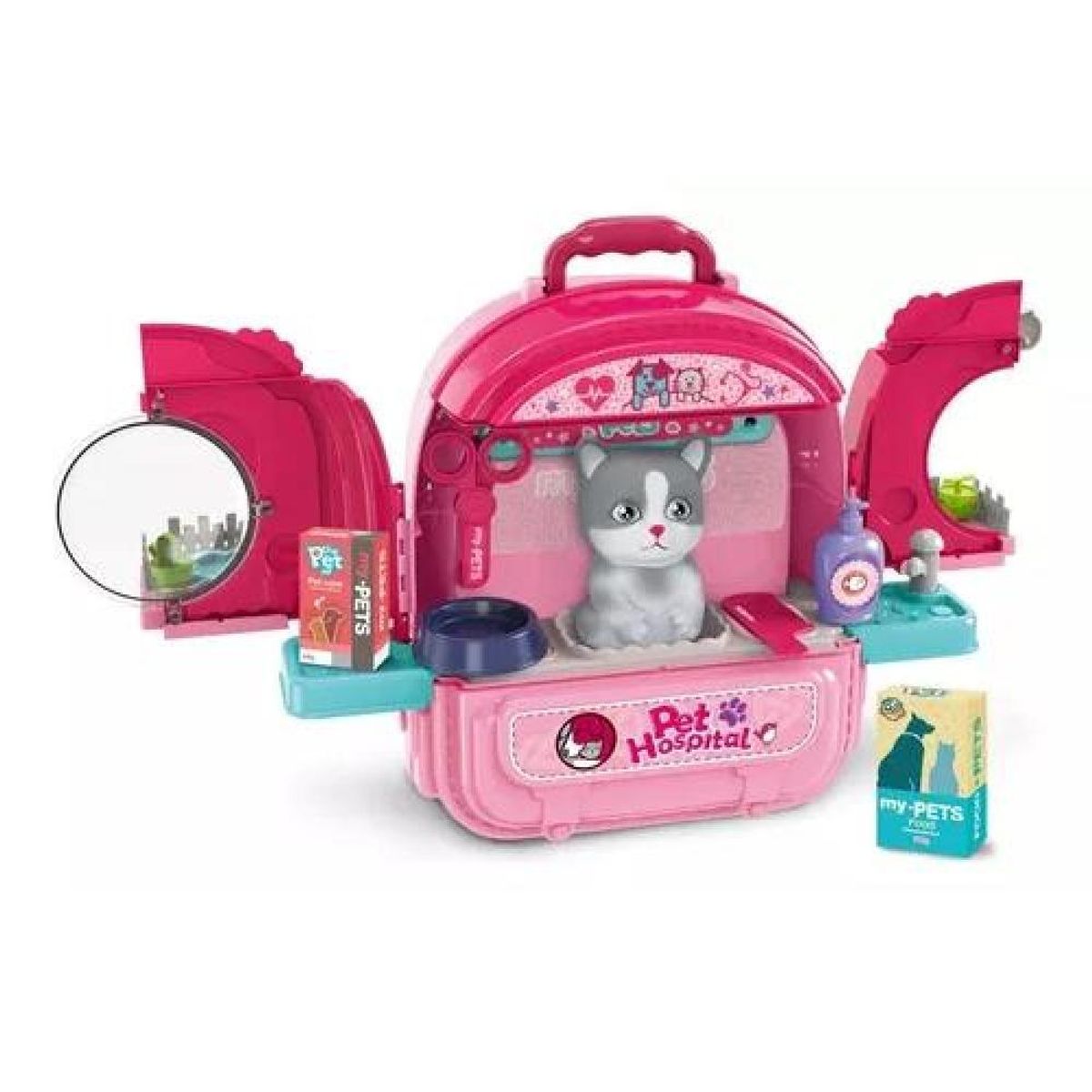 GENERICO - Maleta 3 En 1 Cuidados Mascota Gato Pets Hospital