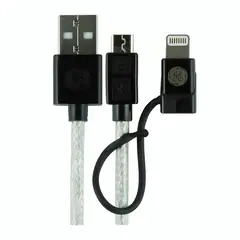 OEM - CABLE 2 EN 1 MICO USB C ADAPTADOR LIGHTNING GE 090 MTS