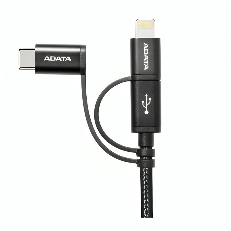 OEM - CABLE ADATA MICRO USB 3 EN 1 BLACK