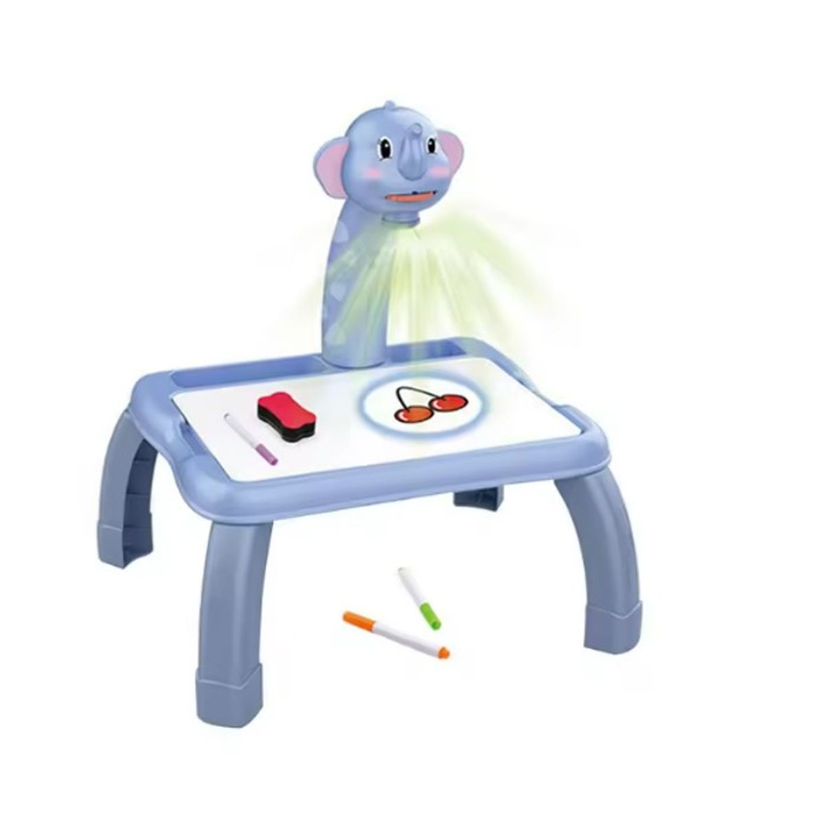 GENERICO - Mini Mesa De Arte Niños Dibujo Didáctica Elephant Proyector Azul