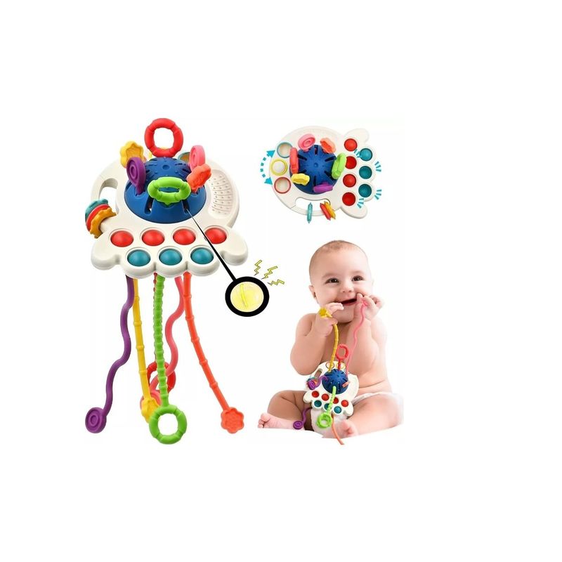 GENERICO - Juguetes Sensoriales Para Bebés Montessori 4 En 1 Multiuso Colores