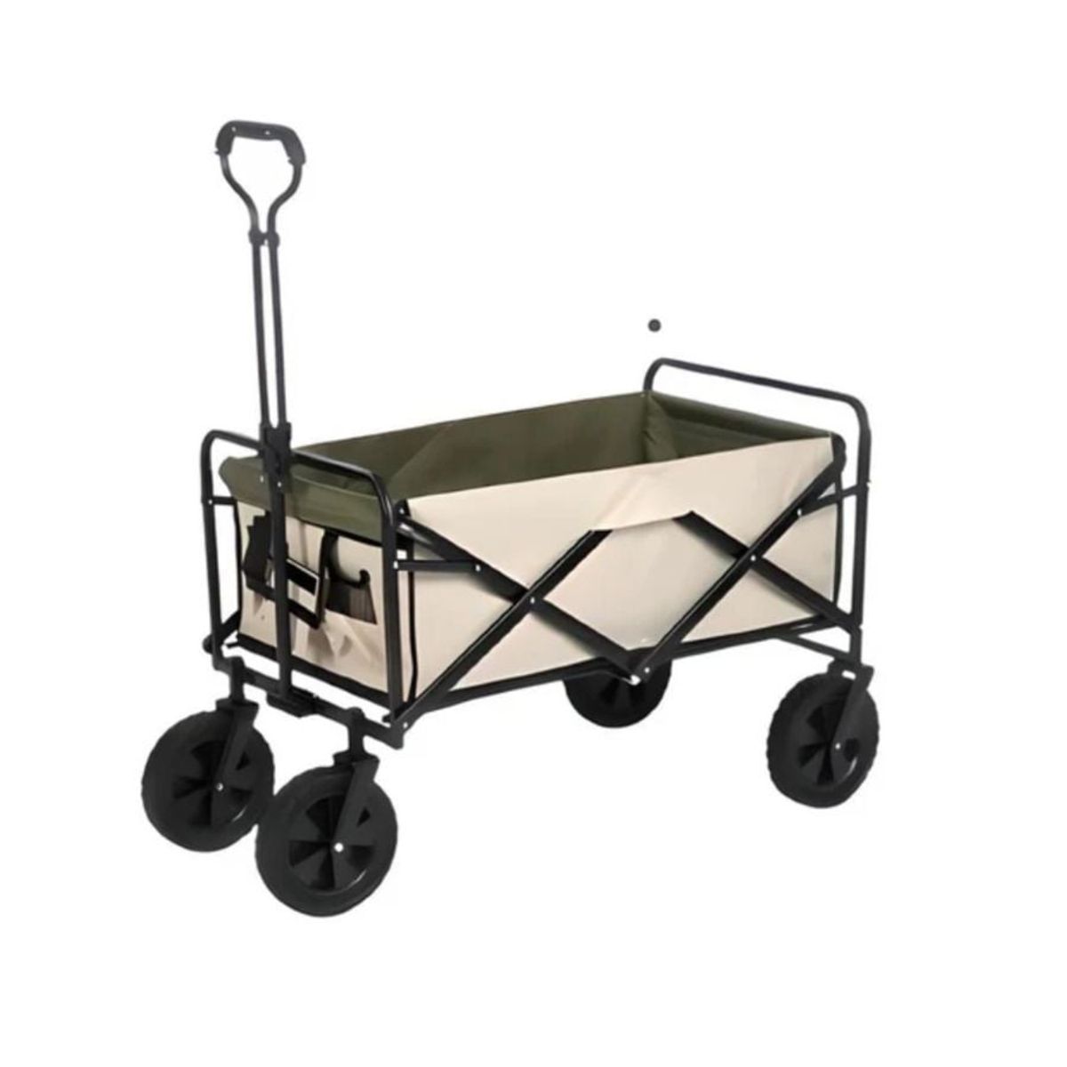 GENERICO - Carrito Plegable Organizador Camping Carga Grande Beige