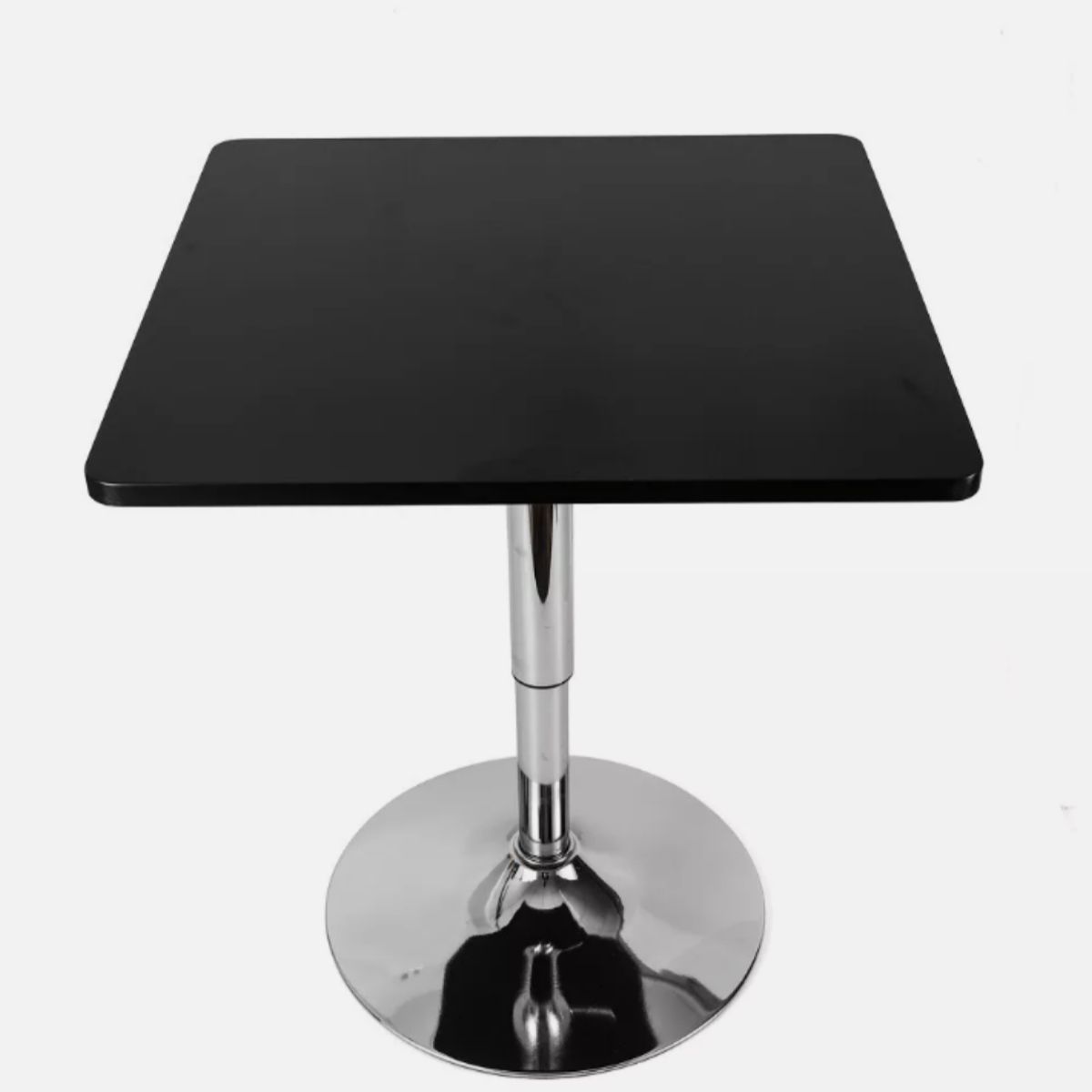ARTIHOGAR - Mesa Bar de Altura Regulable Cuadrada 60 CM MDF Color Negro