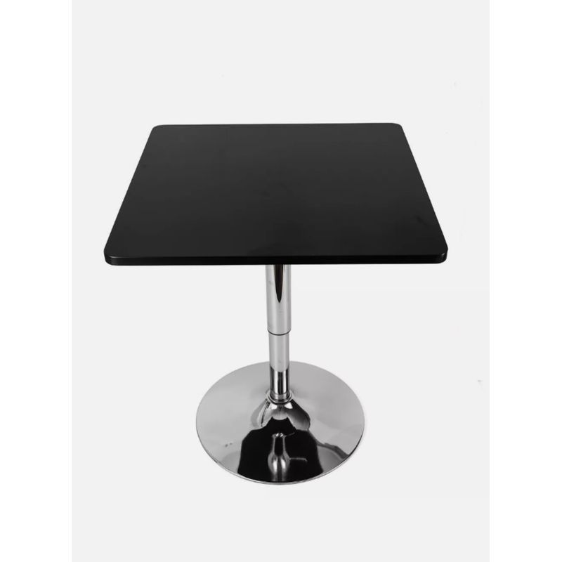 ARTIHOGAR - Mesa Bar de Altura Regulable Cuadrada 60 CM MDF Color Negro