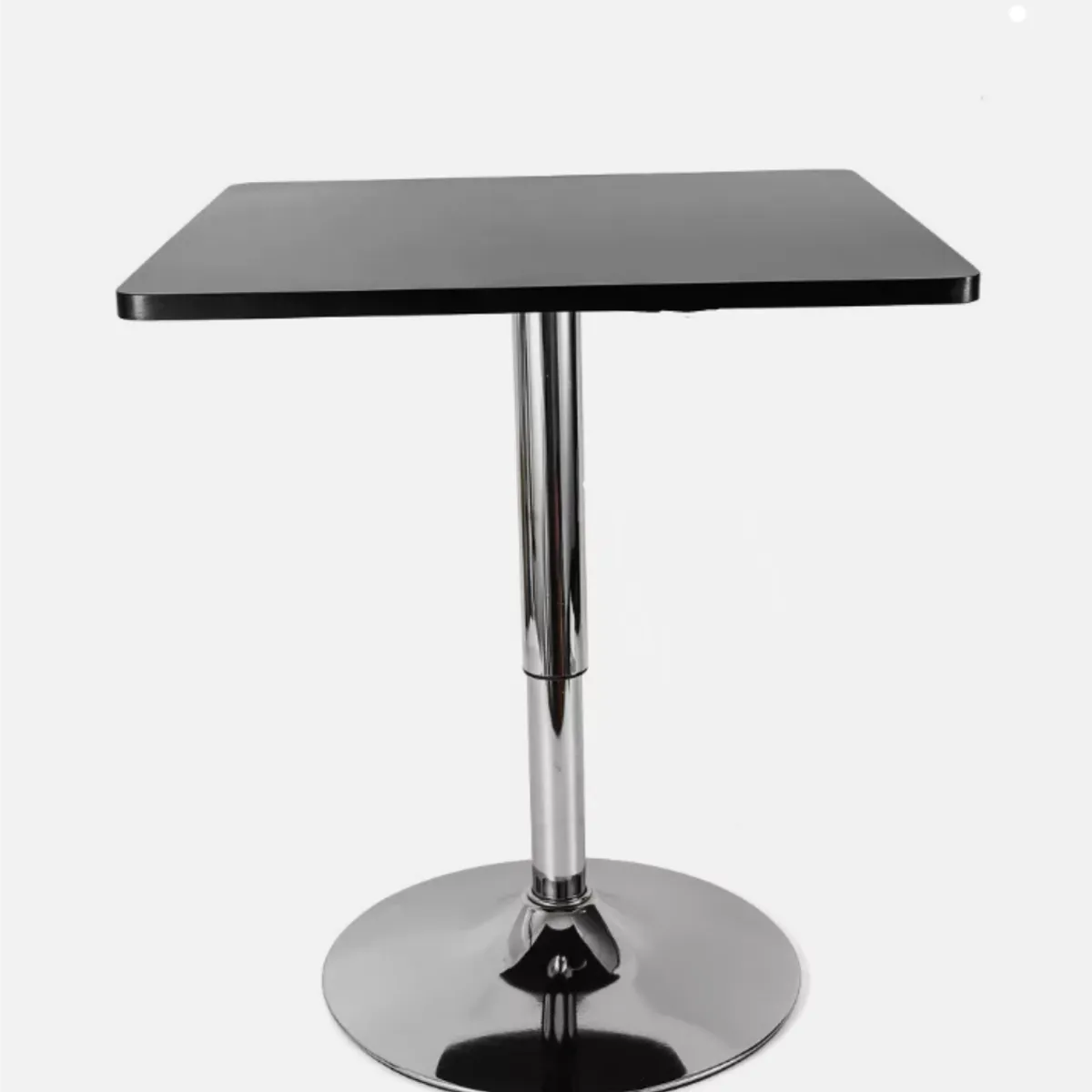 ARTIHOGAR - Mesa Bar de Altura Regulable Cuadrada 60 CM MDF Color Negro