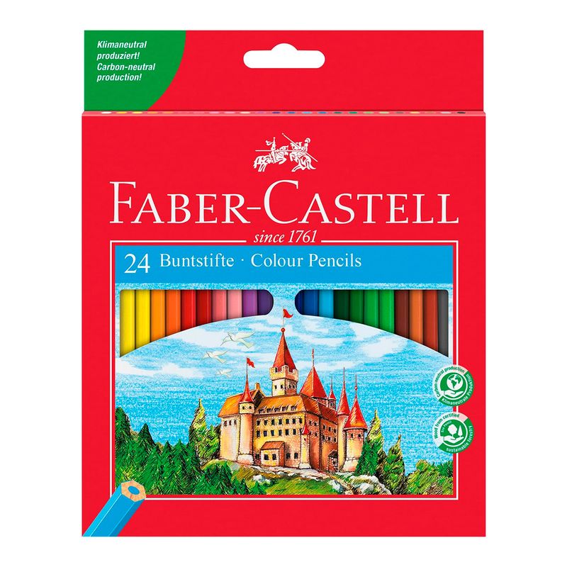 FABER-CASTELL - Lapices Faber Castell 24 Ecolápices De Color + Sacapuntas
