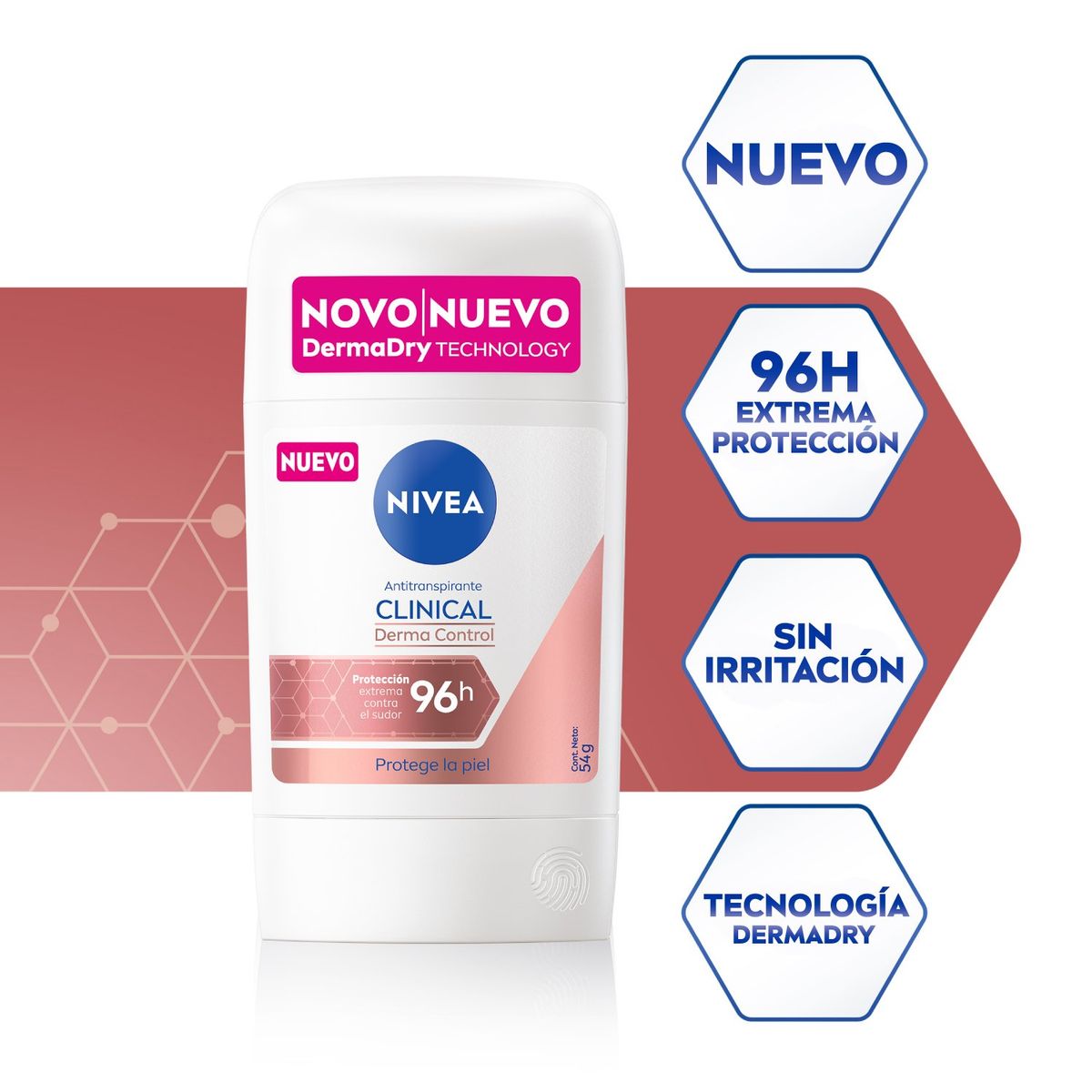 NIVEA - NIVEA Clinical Antitranspirante en barra femenino 50ml