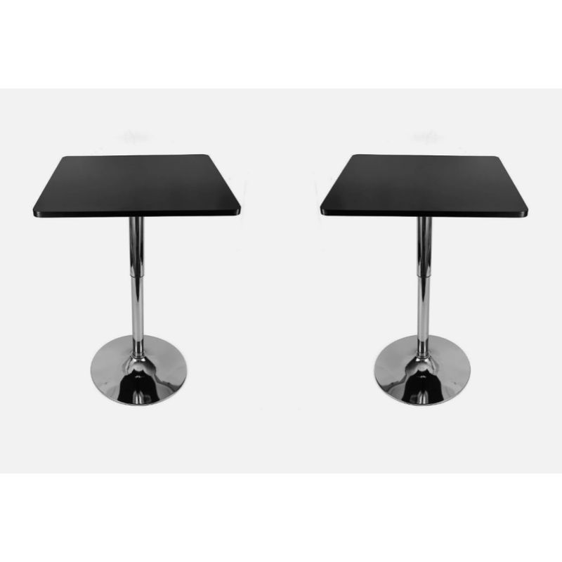 ARTIHOGAR - Pack 2 Mesas Bar Altura Regulable 60cm  Color Negro