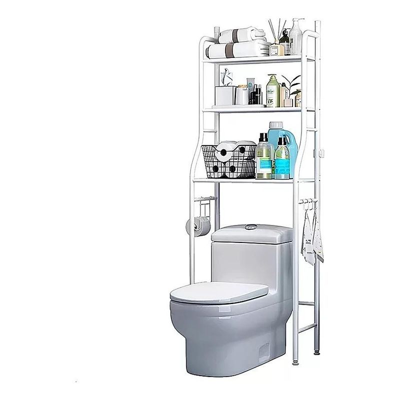 GENERICO - Estante Organizador de Baño con Tres Niveles Blanco