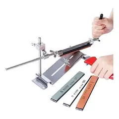 GENERICO - Kit Afilador Profesional con 4 Piedras para Cuchillos