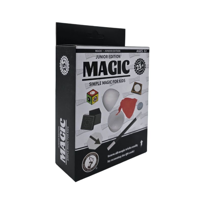 GENERICO - Set Juego De Magia Magic 25 Trucos De Mago Con Varita Niños - Negro