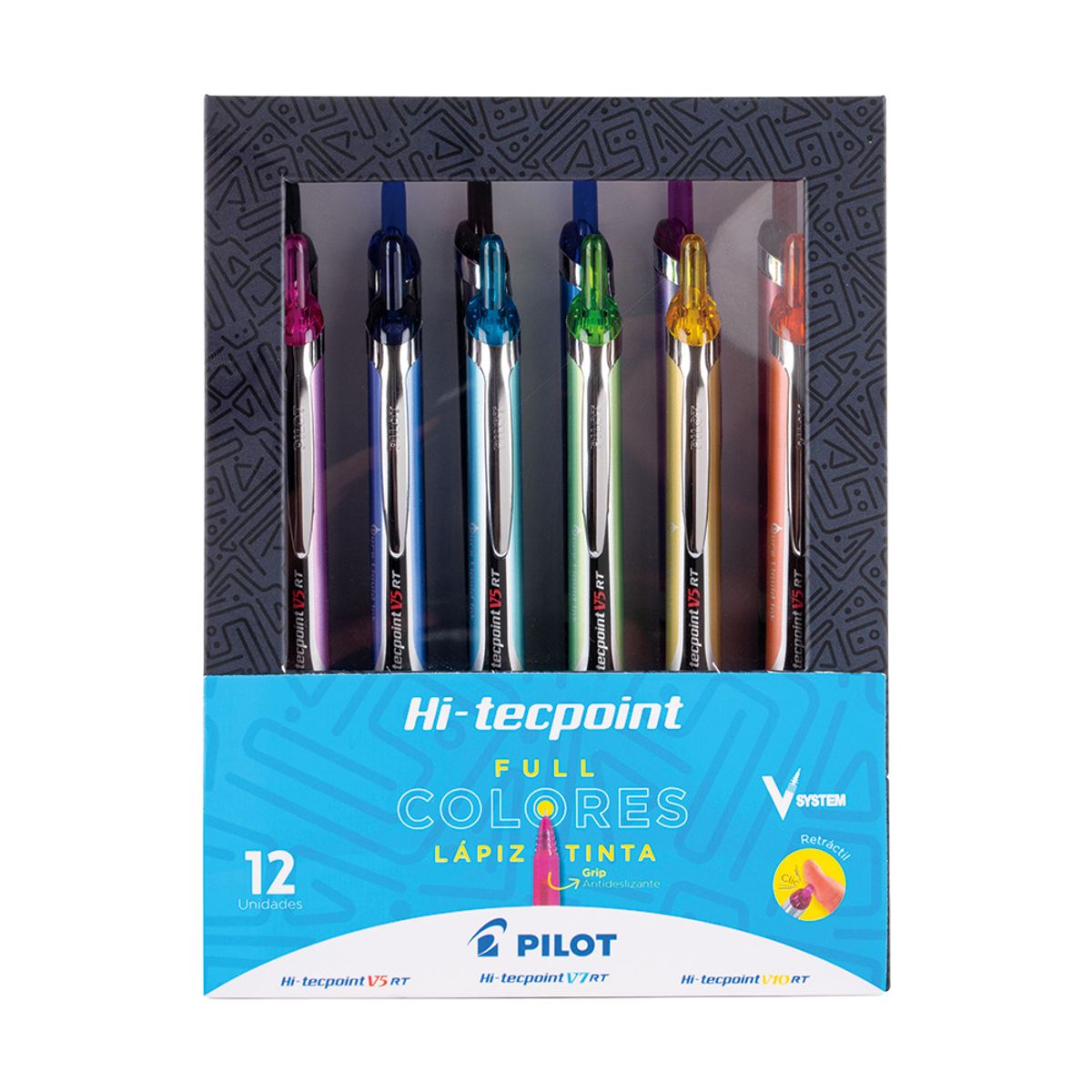 PILOT - Set 12 Lápices Tinta Hi-Tecpoint Grip 05mm Pilot
