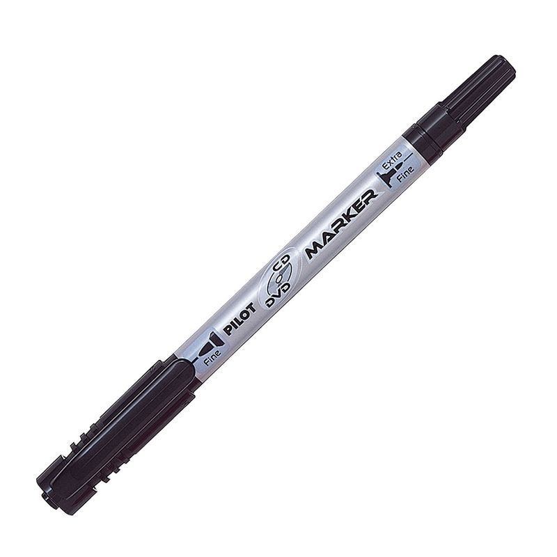 PILOT - Marcador Permanente CDDVD Doble Punta Negro Pilot