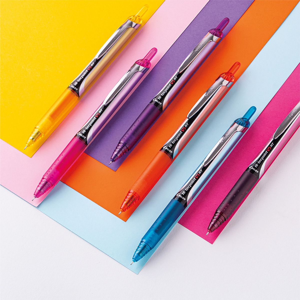 PILOT - Set 6 lápices Tinta Hi-Tecpoint Grip 05mm Pilot