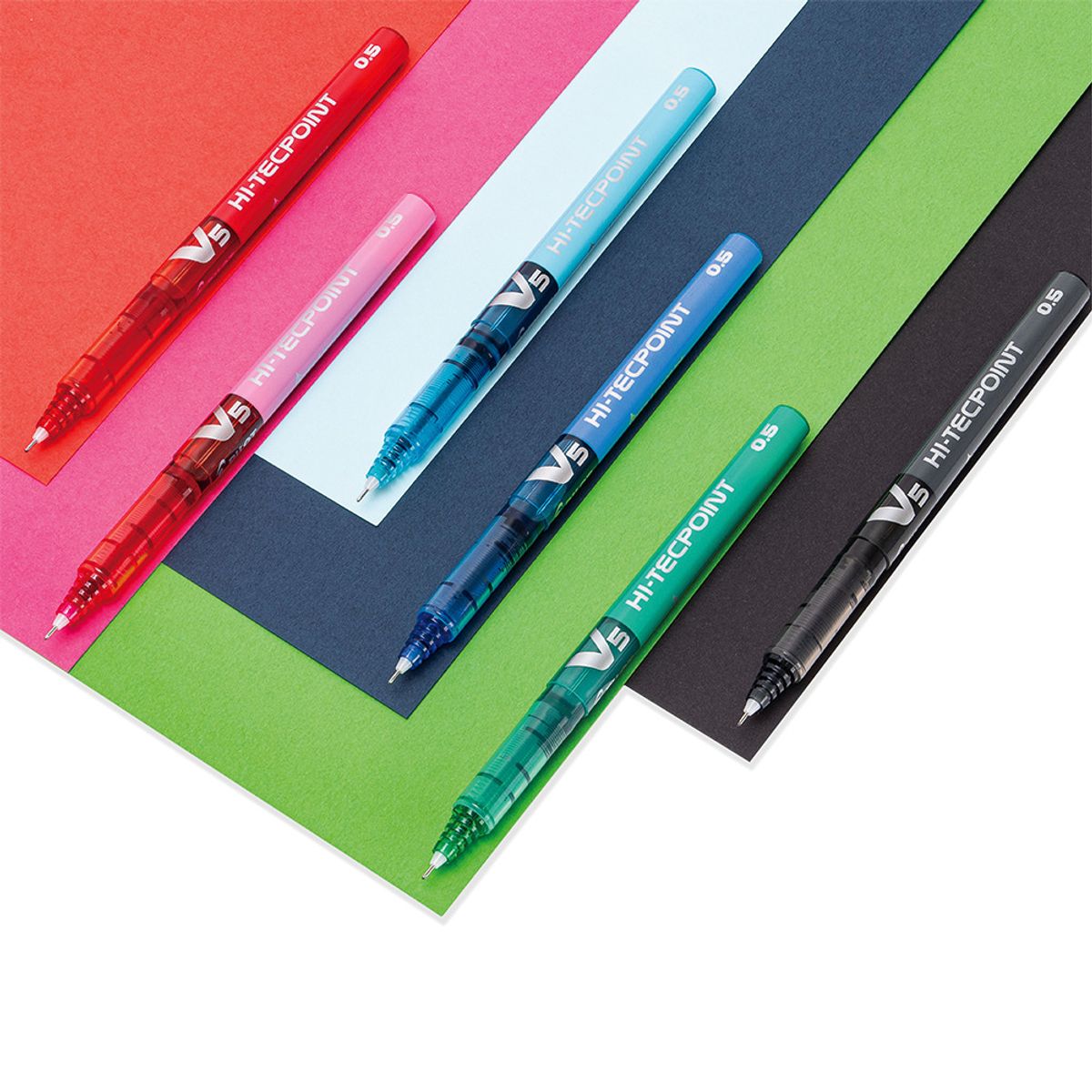 PILOT - Set 6 lápices Tinta Hi-Tecpoint 05mm Pilot